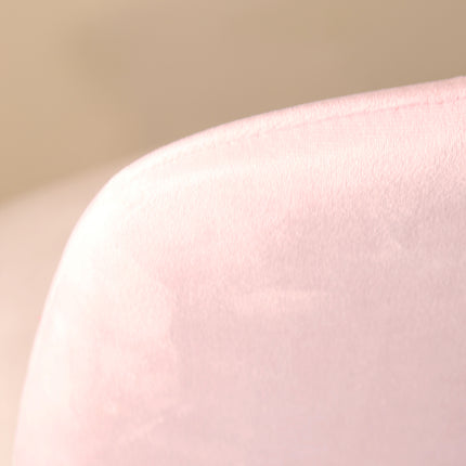 Eetkamerstoel lichtroze velvet Simpy