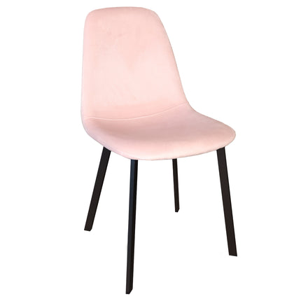 SET DEAL 4 stuks: Eetkamerstoel lichtroze velvet Simpy