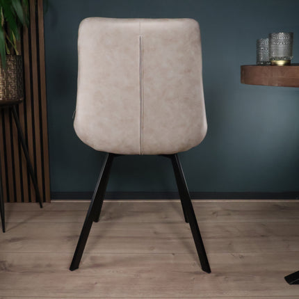 SET DEAL: 4 Eetkamerstoelen lichtgrijs microvezel Susta