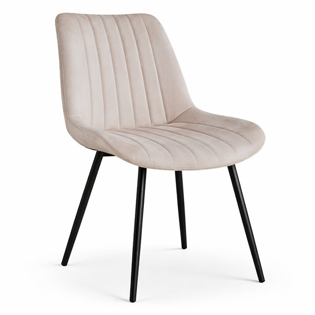 SET DEAL 6 stuks: Eetkamerstoel lichtgrijs microvezel Susta
