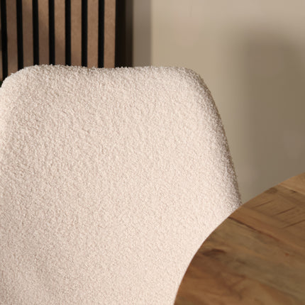Eetkamerstoel beige teddy Viga
