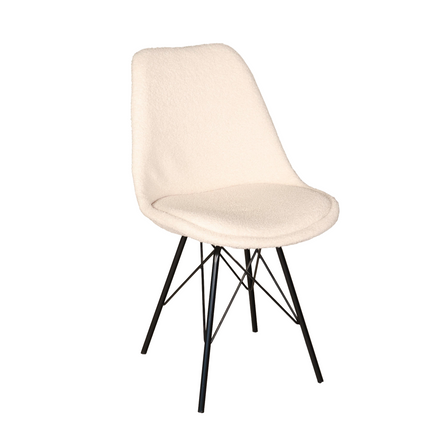 Eetkamerstoel beige teddy Viga