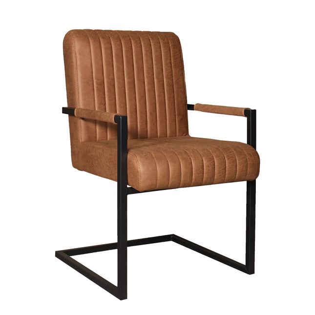 SET DEAL 6 stuks: Eetkamerstoel cognac microvezel Timor