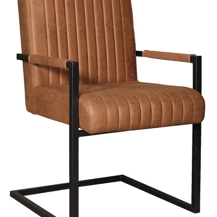 SET DEAL 4 stuks: Eetkamerstoel cognac microvezel Timor