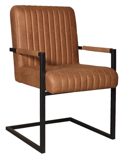 SET DEAL 4 stuks: Eetkamerstoel cognac microvezel Timor