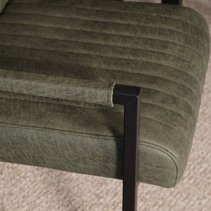 SET DEAL 4 stuks: Eetkamerstoel donkergroen microvezel Timor