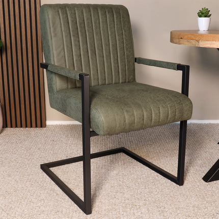 SET DEAL 6 stuks: Eetkamerstoel donkergroen microvezel Timor