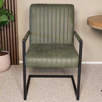 SET DEAL 6 stuks: Eetkamerstoel donkergroen microvezel Timor