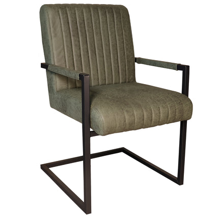 SET DEAL 6 stuks: Eetkamerstoel donkergroen microvezel Timor