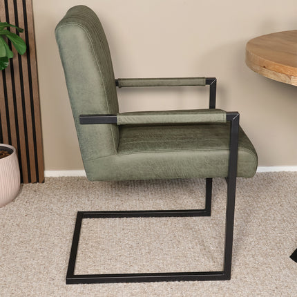 SET DEAL 4 stuks: Eetkamerstoel donkergroen microvezel Timor