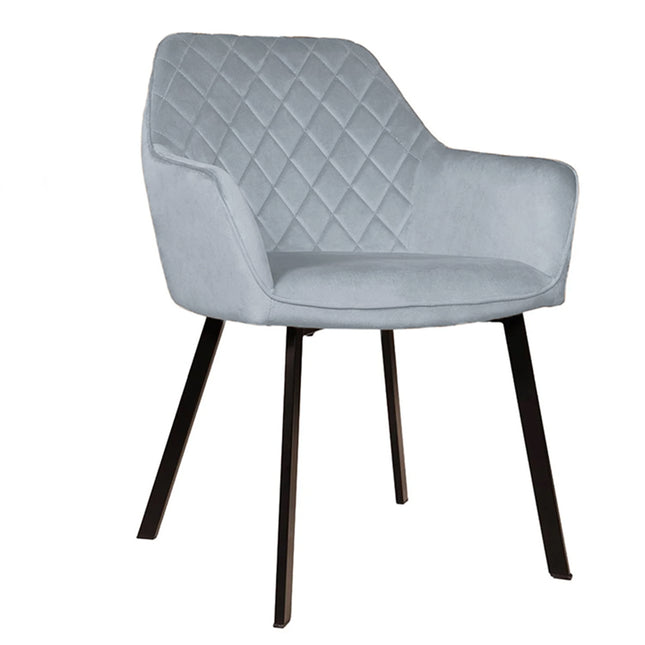 Eetkamerstoel blauw velvet Yurgan