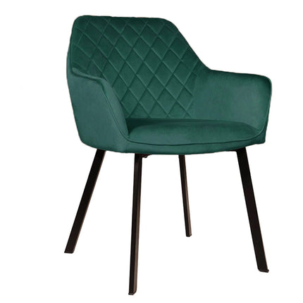 SET DEAL 6 stuks: Eetkamerstoel groen velvet Yurgan