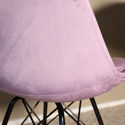 SET DEAL: 4 Eetkamerstoelen paars velvet Viga