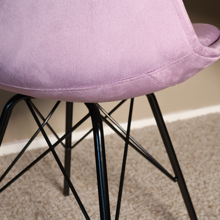 SET DEAL: 4 Eetkamerstoelen paars velvet Viga