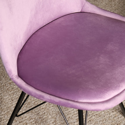 SET DEAL: 4 Eetkamerstoelen paars velvet Viga