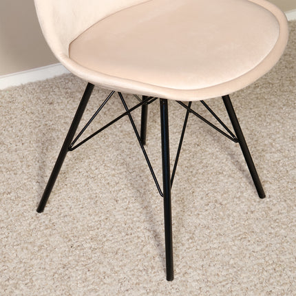 SET DEAL: 6 Eetkamerstoelen zand velvet Viga
