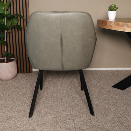 Eetkamerstoel donkergroen kunstleder Yurgan