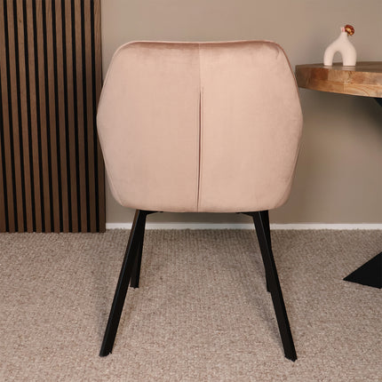 Eetkamerstoel champagne velvet Yurgan