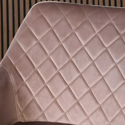 SET DEAL 4 stuks: Eetkamerstoel champagne velvet Yurgan
