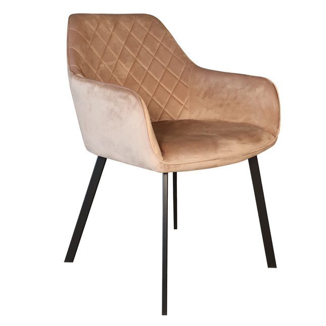 Eetkamerstoel champagne velvet Yurgan