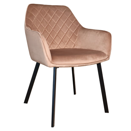 SET DEAL 6 stuks: Eetkamerstoel champagne velvet Yurgan
