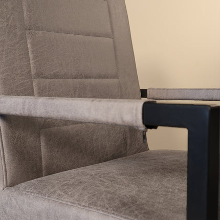 SET DEAL: 4 stuks Eetkamerstoel antraciet microvezel Forest