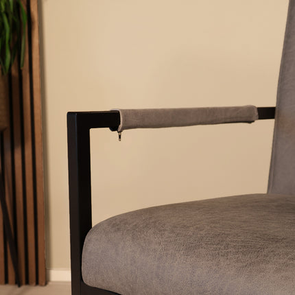 SET DEAL: 4 stuks Eetkamerstoel antraciet microvezel Forest