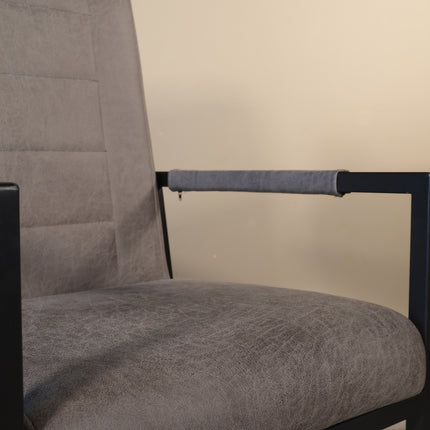 SET DEAL: 4 stuks Eetkamerstoel antraciet microvezel Forest