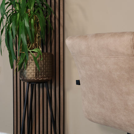 Eetkamerstoel beige microvezel Noor