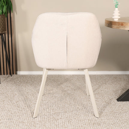 Eetkamerstoel beige stof Maris