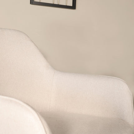 SET DEAL: 4 stuks Eetkamerstoel beige stof Maris