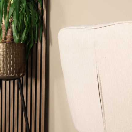 SET DEAL: 4 stuks Eetkamerstoel beige stof Maris