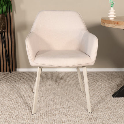 Eetkamerstoel beige stof Maris
