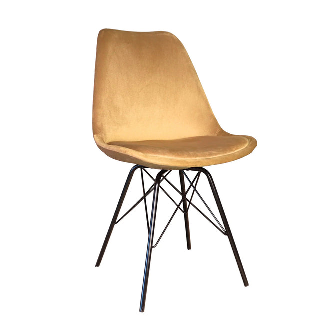Eetkamerstoel bruin velvet Viga