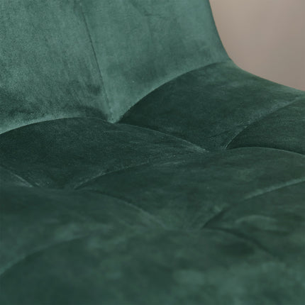 SET DEAL 4 stuks: Eetkamerstoel donkergroen velvet Catoo