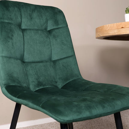 SET DEAL 6 stuks: Eetkamerstoel donkergroen velvet Catoo
