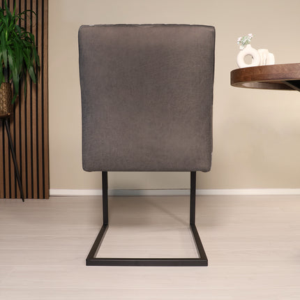 SET DEAL: 4 stuks Eetkamerstoel Chester antraciet microvezel