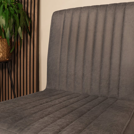SET DEAL: 4 stuks Eetkamerstoel Chester antraciet microvezel