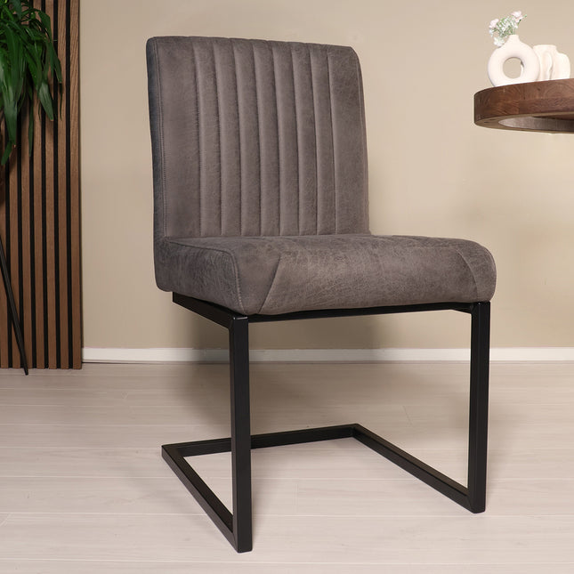 SET DEAL: 6 stuks Eetkamerstoel Chester antraciet microvezel