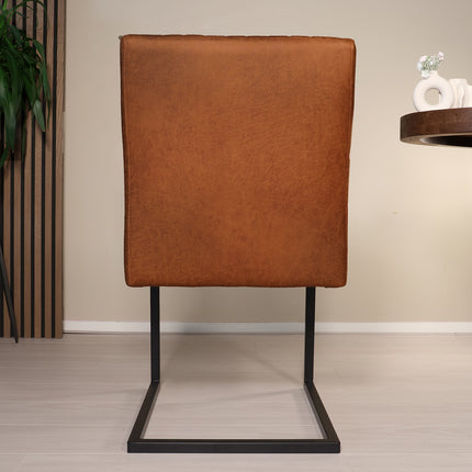 SET DEAL: 6 stuks Eetkamerstoel Chester cognac microvezel