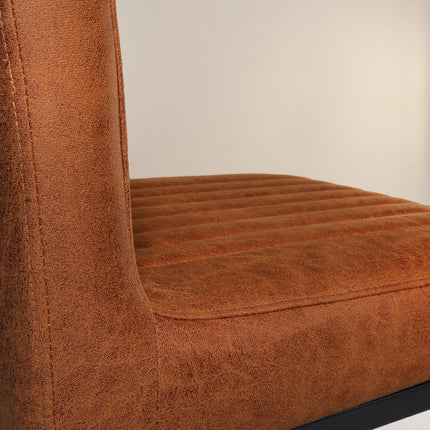SET DEAL: 4 stuks Eetkamerstoel Chester cognac microvezel