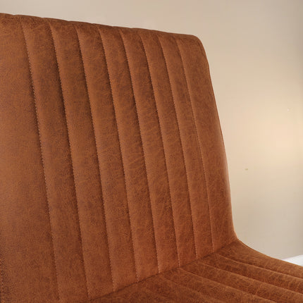 SET DEAL: 4 stuks Eetkamerstoel Chester cognac microvezel