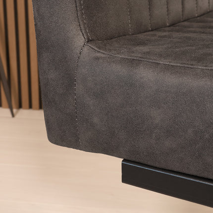 SET DEAL: 4 stuks Eetkamerstoel Chester zwart microvezel