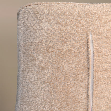 Eetkamerstoel beige chenille de Vince