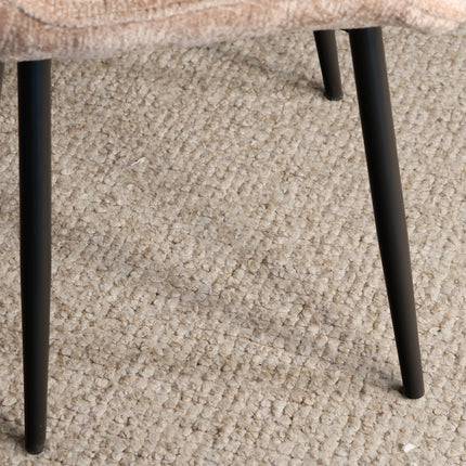 Eetkamerstoel taupe chenille de Vince