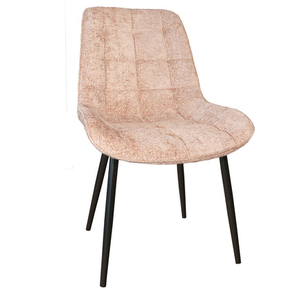SET DEAL: 6 Eetkamerstoelen taupe chenille de Vince