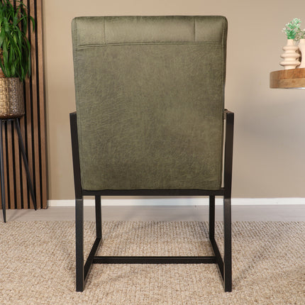 SET DEAL: 4 stuks Eetkamerstoel donkergroen microvezel Forest