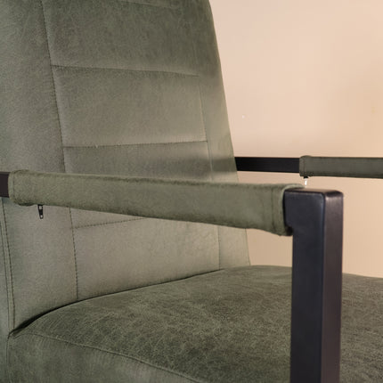 SET DEAL: 6 stuks Eetkamerstoel donkergroen microvezel Forest