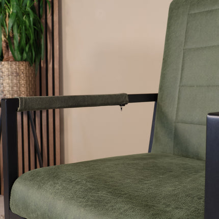 SET DEAL: 4 stuks Eetkamerstoel donkergroen microvezel Forest