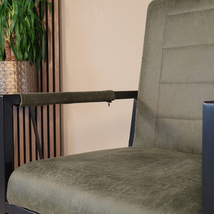 SET DEAL: 4 stuks Eetkamerstoel donkergroen microvezel Forest